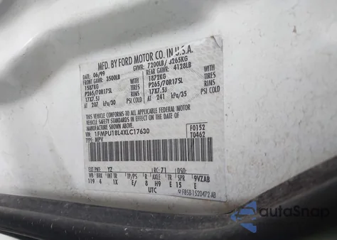 1999 Ford Expedition Eddie Bauer/Xlt from USA, damaged, VIN 1FMPU18L4XLC17630